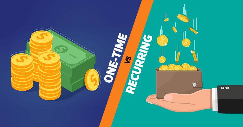 one time payment vs recurring