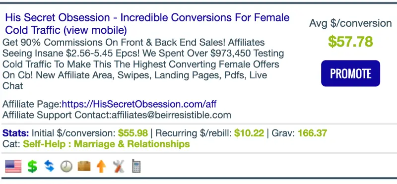 his secret obsession - Best ClickBank Products in Relationship Niche